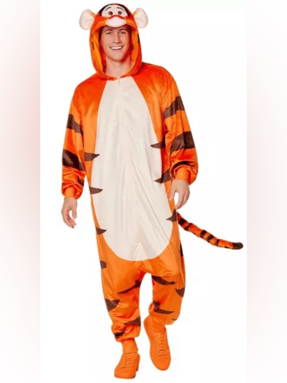 Adult Tigger Jumpsuit Costume - Winnie the Pooh Size L-XL